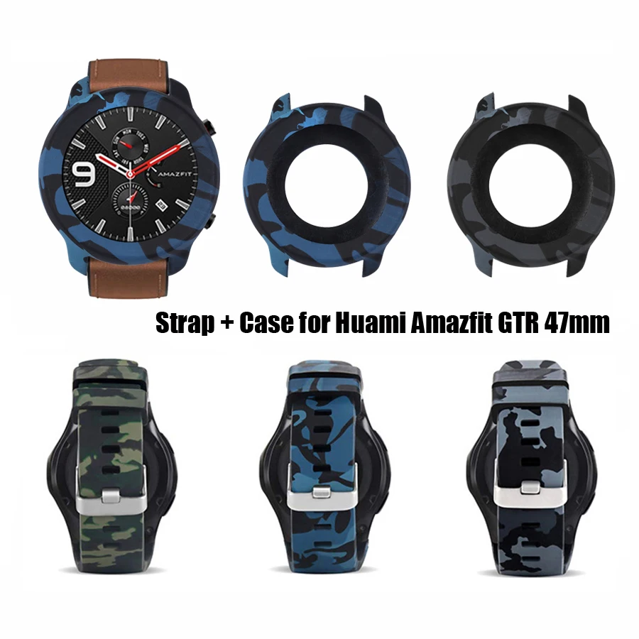 Ремешок для часов 2 в 1 Amazfit GTR + Мягкий защитный чехол защитная рамка Xiaomi Huami 47