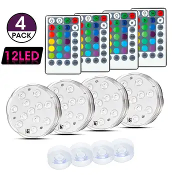 4Pcs/Set 12 LEDs Aquarium Light Waterproof RGB Remote Control Lightings for Fish Tank Party Halloween Decor Lamp Accessories
4Pcs/Set 12 LEDs Aquarium Light Waterproof RGB Remote Control Lightings for Fish Tank Party Halloween Decor Lamp Accessories