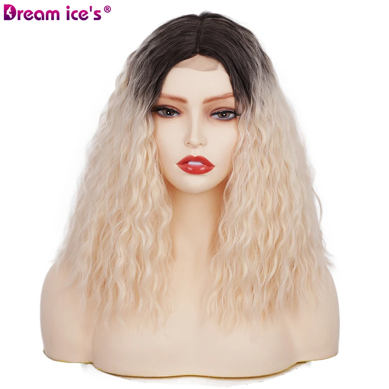 DREAM.ICE'S HAIR 14" Synthetic Lace Front Wig For Black Women High Temperature Fiber Ombre Light Blonde Middle Part Wave Hair
DREAM.ICE'S HAIR 14" Synthetic Lace Front Wig For Black Women High Temperature Fiber Ombre Light Blonde Middle Part Wave Hair