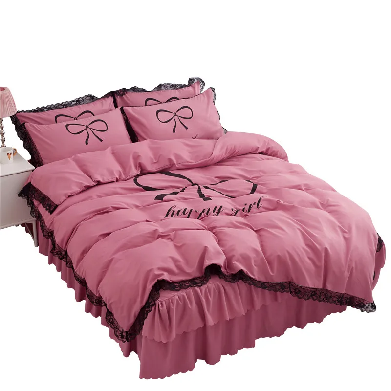 Lace Quilt Cover Bedspread Four-Piece Cotton Simple Bed Cover Set Bedroom Comforter Set
Lace Quilt Cover Bedspread Four-Piece Cotton Simple Bed Cover Set Bedroom Comforter Set