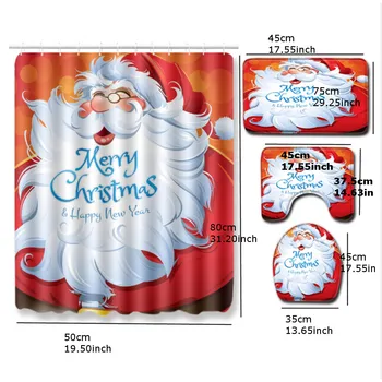 New Merry Christmas Bathroom set Waterproof Snowman Bell Santa Claus Pattern Waterproof Shower Curtain Toilet Cover Mat Non Slip
New Merry Christmas Bathroom set Waterproof Snowman Bell Santa Claus Pattern Waterproof Shower Curtain Toilet Cover Mat Non Slip