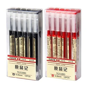 12pcs/set Creative Stationery Student Pen Solid Color press Gel Pen 0.5mm Full Needle Black Ink Pen School Supplies 
12pcs/set Creative Stationery Student Pen Solid Color press Gel Pen 0.5mm Full Needle Black Ink Pen School Supplies