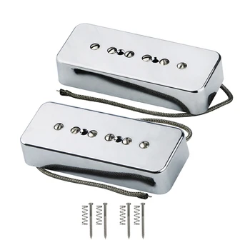 Set of Neck Bridge Soap Bar P90 Pickup Alnico 5 Electric Guitar Pickup Single Coil Guitar Parts Silver
Set of Neck Bridge Soap Bar P90 Pickup Alnico 5 Electric Guitar Pickup Single Coil Guitar Parts Silver