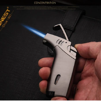 Metal Flame Jet Butane Cigar Lighter Torch Turbine Cigarette 1300 C Spray Gun Outdoor Windproof Gas Lighters Gadgets for Men
Metal Flame Jet Butane Cigar Lighter Torch Turbine Cigarette 1300 C Spray Gun Outdoor Windproof Gas Lighters Gadgets for Men