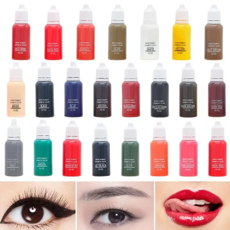 23 Color Semi Permanent Makeup Eyebrows 15 ml Inks Lips Eye Line Tattoo Color Microblading Pigment Eyebrow Tattoo Color Inks
23 Color Semi Permanent Makeup Eyebrows 15 ml Inks Lips Eye Line Tattoo Color Microblading Pigment Eyebrow Tattoo Color Inks