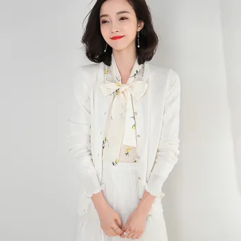 New ladies slim short cardigan knitted long-sleeved button sunscreen shirt 2020 
New ladies slim short cardigan knitted long-sleeved button sunscreen shirt 2020