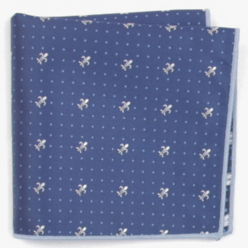 dark blue small patterned pocket square with patterns handkerchief | Аксессуары для одежды