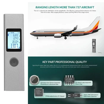 Electronic Digital Display Roulette Tool Handheld Portable Ruler 40m Data Recording Rechargeable Measure Device Rangefinder Pen
Electronic Digital Display Roulette Tool Handheld Portable Ruler 40m Data Recording Rechargeable Measure Device Rangefinder Pen