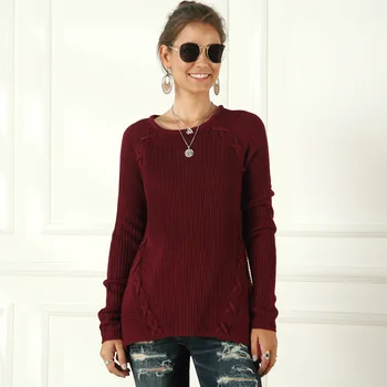 Women's Knitted Sweater 2020 Spring Autumn Ladies Irregular Ribbon Stringing Sweaters Female Knitting Pullover Tops Jumpers
Women's Knitted Sweater 2020 Spring Autumn Ladies Irregular Ribbon Stringing Sweaters Female Knitting Pullover Tops Jumpers