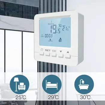 Wall-mounted gas boiler heating temperature programmable temperature regulator with backlight temperature regulator smart home
Wall-mounted gas boiler heating temperature programmable temperature regulator with backlight temperature regulator smart home