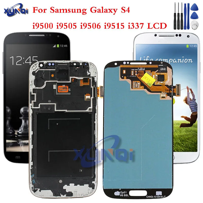 AMOLED For Samsung Galaxy S4 i9500 i9505 i9506 i9515 i337 LCD Display Touch Screen Digitizer Assembly replacement with frame
AMOLED For Samsung Galaxy S4 i9500 i9505 i9506 i9515 i337 LCD Display Touch Screen Digitizer Assembly replacement with frame