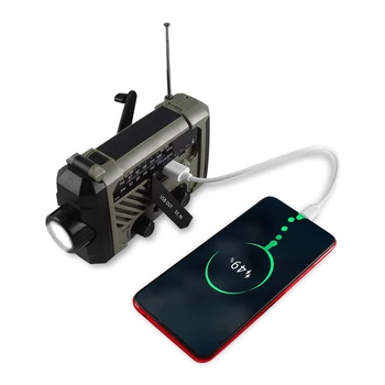 2020 NEW Solar Power Radio MW/FM/SW1/SW2 Thermometer Radio Emergency Use LED Flashlight Alert Supports Hand Crank USB Charging
2020 NEW Solar Power Radio MW/FM/SW1/SW2 Thermometer Radio Emergency Use LED Flashlight Alert Supports Hand Crank USB Charging