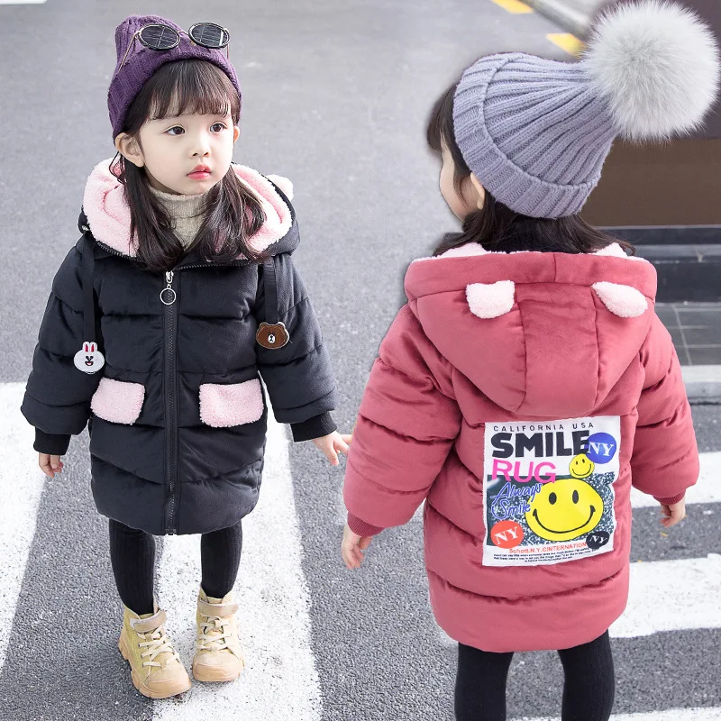 Girls Padded Cotton Clothes 2019 Winter New Style Baby Winter Coat Children Smiley Liz Velvet Cotton-padded Jacket
Girls Padded Cotton Clothes 2019 Winter New Style Baby Winter Coat Children Smiley Liz Velvet Cotton-padded Jacket
