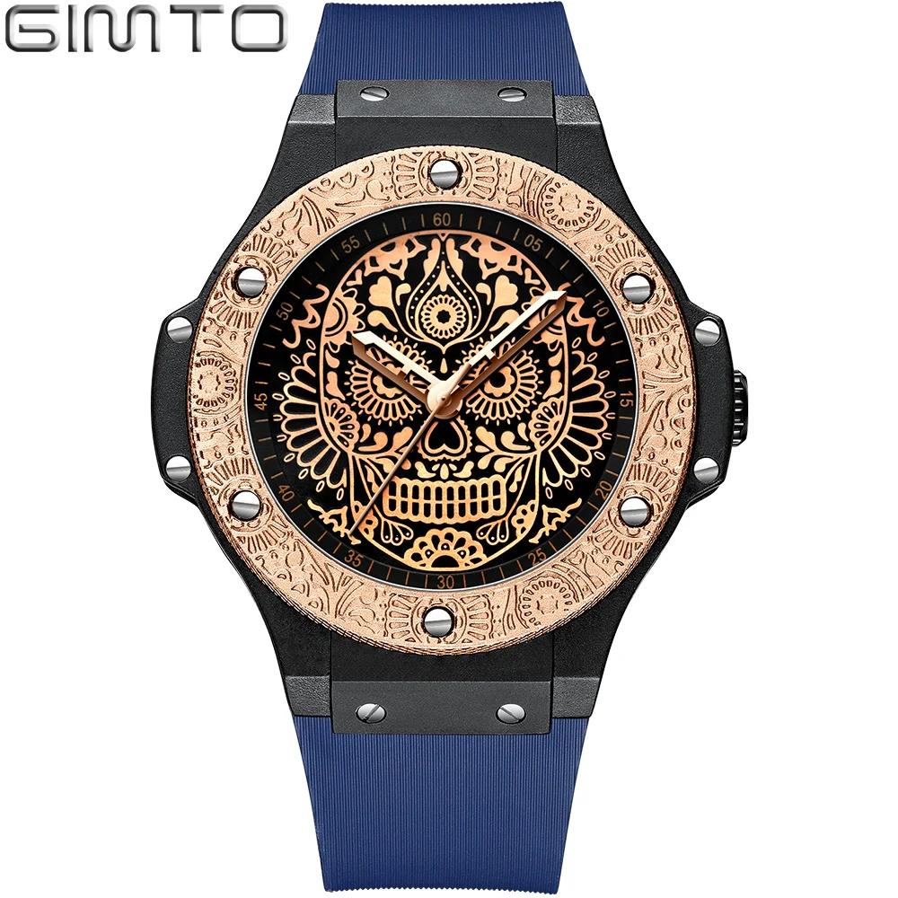Gimto Mens Watch Creative Fashion Military Quartz Wristwatch Men Rubber Wateproof Watches Clock Relogio Masculino
Gimto Mens Watch Creative Fashion Military Quartz Wristwatch Men Rubber Wateproof Watches Clock Relogio Masculino