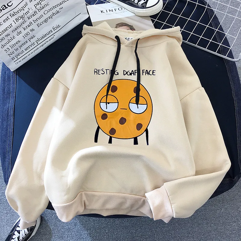 Plus velvet thick autumn and winter clothing 2019 new female long-sleeved hooded female biscuit printing loose sweatshrit
Plus velvet thick autumn and winter clothing 2019 new female long-sleeved hooded female biscuit printing loose sweatshrit
