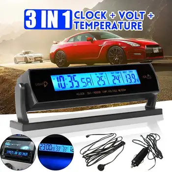 Car Clock Blue Display Voltage Temperature Thermometer Alarm Monitor Battery Alarm Clock LCD 12V
Car Clock Blue Display Voltage Temperature Thermometer Alarm Monitor Battery Alarm Clock LCD 12V