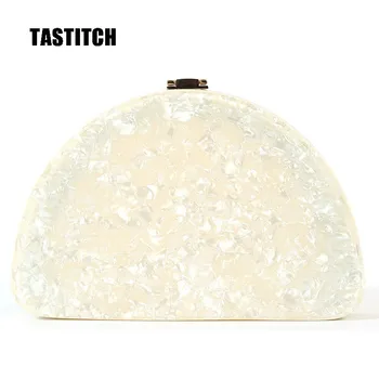 Fashion Pearlescent Acrylic Bag Semicircle Evening Clutches Women Messenger Shoulder Bag Box Day Clutch Bag Party Prom Handbags
Fashion Pearlescent Acrylic Bag Semicircle Evening Clutches Women Messenger Shoulder Bag Box Day Clutch Bag Party Prom Handbags