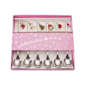 6pcs Stainless Steel Coffee Spoon Flatware Spoon Christmas Gift Set Cutlery Ice Cream Tools FPing
6pcs Stainless Steel Coffee Spoon Flatware Spoon Christmas Gift Set Cutlery Ice Cream Tools FPing