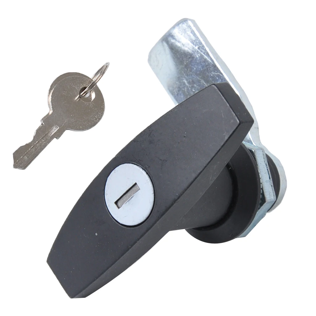 Perfeclan New T-handle Garage Door Lock 77mm Long Shaft Black Perfeclan New T-handle Garage Door Lock 77mm Long Shaft Black