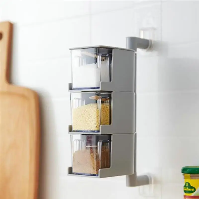 1PC Spice Rack Wall Mount 360 Degree Rotatable 3-Tier Seasoning Storage Box for Kitchen
1PC Spice Rack Wall Mount 360 Degree Rotatable 3-Tier Seasoning Storage Box for Kitchen