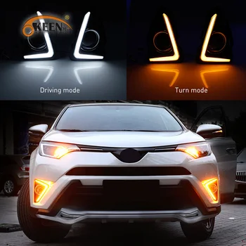 For Toyota RAV4 2016 2017 2018 Car DRL LED Daytime Running Light Yellow Turning Signal Waterproof ABS 12V With Fog Lamp Hole
For Toyota RAV4 2016 2017 2018 Car DRL LED Daytime Running Light Yellow Turning Signal Waterproof ABS 12V With Fog Lamp Hole