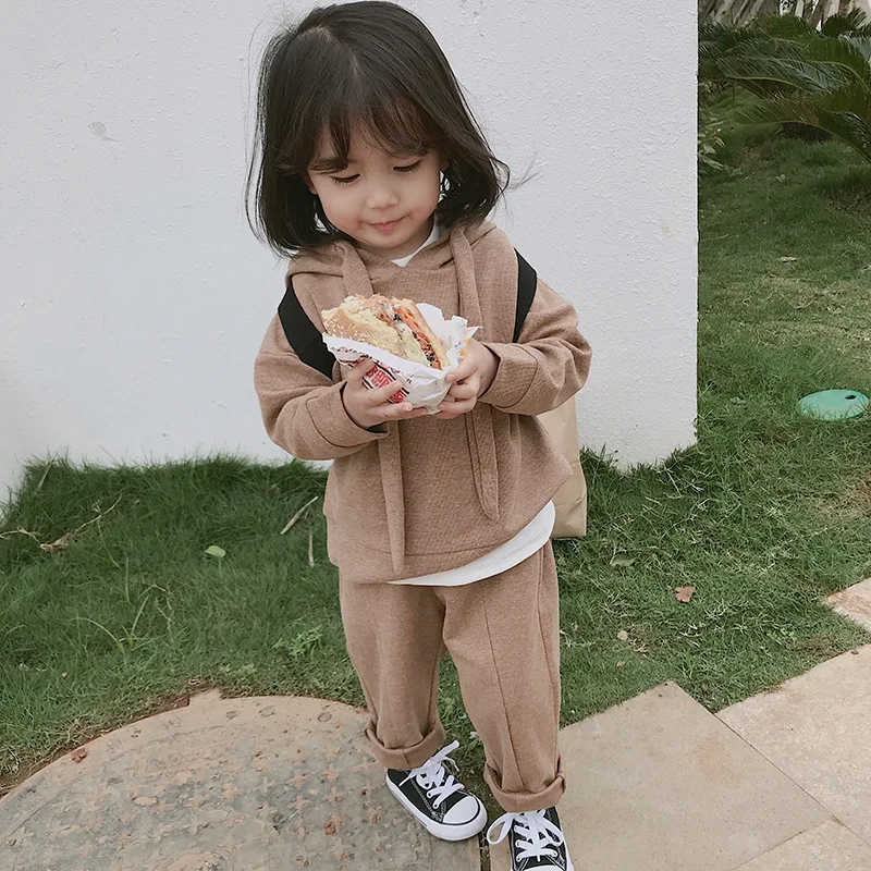 Spring Autumn girls loose casual clothes sets girl hooded Lace-up Tops and pants 2pcs sets kids sports sets
Spring Autumn girls loose casual clothes sets girl hooded Lace-up Tops and pants 2pcs sets kids sports sets