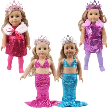 Doll Clothes Mermaid Swimsuit Accessories For 18 Inch American&43Cm Baby New Born,Baby Birthday Festival Gift 
Doll Clothes Mermaid Swimsuit Accessories For 18 Inch American&43Cm Baby New Born,Baby Birthday Festival Gift