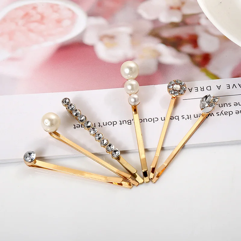 Wholesale Environmentally Friendly DIY Women's Alloy Hair Clips Pearl One-word Clip 5 Types of Mixed Card Side Clip
Wholesale Environmentally Friendly DIY Women's Alloy Hair Clips Pearl One-word Clip 5 Types of Mixed Card Side Clip