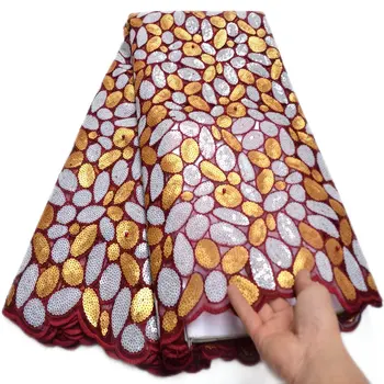 5 Yards Holed Sequins/Bead Embroidery French Lace Popular African Double Organza Lace Fabric Nigerian Sewing National Clothes
5 Yards Holed Sequins/Bead Embroidery French Lace Popular African Double Organza Lace Fabric Nigerian Sewing National Clothes