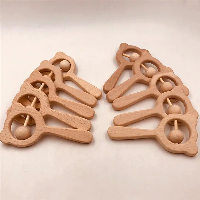 Infant Baby Kids Wood Bears Hand Rattle Toys Hand Grinding Teeth Wood Ring Chewable Bead Baby Stroller Toys for Kids Playing
Infant Baby Kids Wood Bears Hand Rattle Toys Hand Grinding Teeth Wood Ring Chewable Bead Baby Stroller Toys for Kids Playing