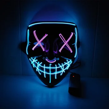 Halloween Mask EL Party Masks Horror Masque Neon Mascara Cosplay Scary Masker Glowing Skull Mask For Halloween Party
Halloween Mask EL Party Masks Horror Masque Neon Mascara Cosplay Scary Masker Glowing Skull Mask For Halloween Party