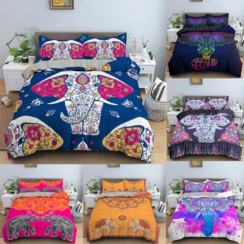 Home Living Luxury 3D Bohemian Elephant Printed 2/3Pcs Cotton Duvet Cover Set Comforter and Pillow Case Bedding s
Home Living Luxury 3D Bohemian Elephant Printed 2/3Pcs Cotton Duvet Cover Set Comforter and Pillow Case Bedding s