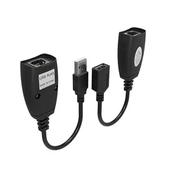 2pcs USB Extension Ethernet RJ45 Cat5e/6 Cable Amplifier USB LAN Adapter Extender Over Repeater For Laptop DVR Mouse
2pcs USB Extension Ethernet RJ45 Cat5e/6 Cable Amplifier USB LAN Adapter Extender Over Repeater For Laptop DVR Mouse