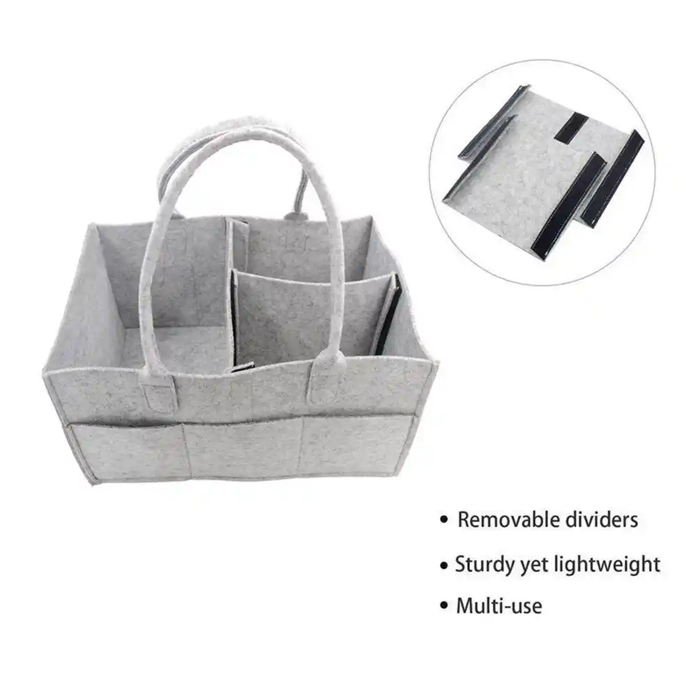 portable storage basket with handle for underwear diapers paper