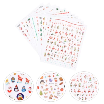 12 pcs Nail Art Stickers Lovely Cartoon Christmas Self-adhesive Nail Decor Nail Decal Nail Tip Decor for Girls Women 
12 pcs Nail Art Stickers Lovely Cartoon Christmas Self-adhesive Nail Decor Nail Decal Nail Tip Decor for Girls Women