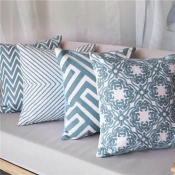 Green Series Embroidery Cushion Cover Single-sided Plaid Pattern Soft Throw Pillow Cover Sofa Couch Car Bed Home Decoration 
Green Series Embroidery Cushion Cover Single-sided Plaid Pattern Soft Throw Pillow Cover Sofa Couch Car Bed Home Decoration