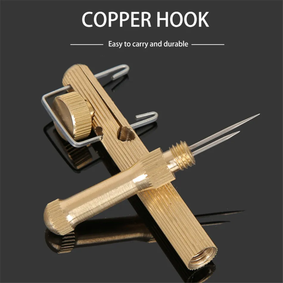 1PCS Copper Tie Hook Device Manual Fish Hook Wire Knotter Line Fishing Tackle Tools Fast Tie Tying Knot Tool Fishing Line Winder
1PCS Copper Tie Hook Device Manual Fish Hook Wire Knotter Line Fishing Tackle Tools Fast Tie Tying Knot Tool Fishing Line Winder