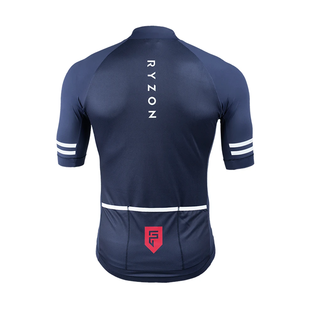 RYZON Pro Team Summer Jerseys Bike Shirt Mens Cycling Jersey Ciclismo Sportswear Maillot Ciclismo Breathable Silicone Non-slip