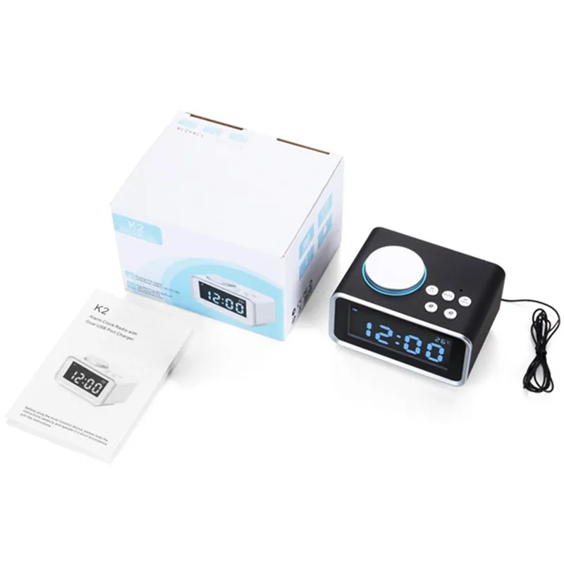 Digital Alarm Clock Radio, Small with 3.2 inch Backlit LCD Display/Snooze/Dimmer/Battery Backup/Temperature/Dual USB Charging fo
Digital Alarm Clock Radio, Small with 3.2 inch Backlit LCD Display/Snooze/Dimmer/Battery Backup/Temperature/Dual USB Charging fo
