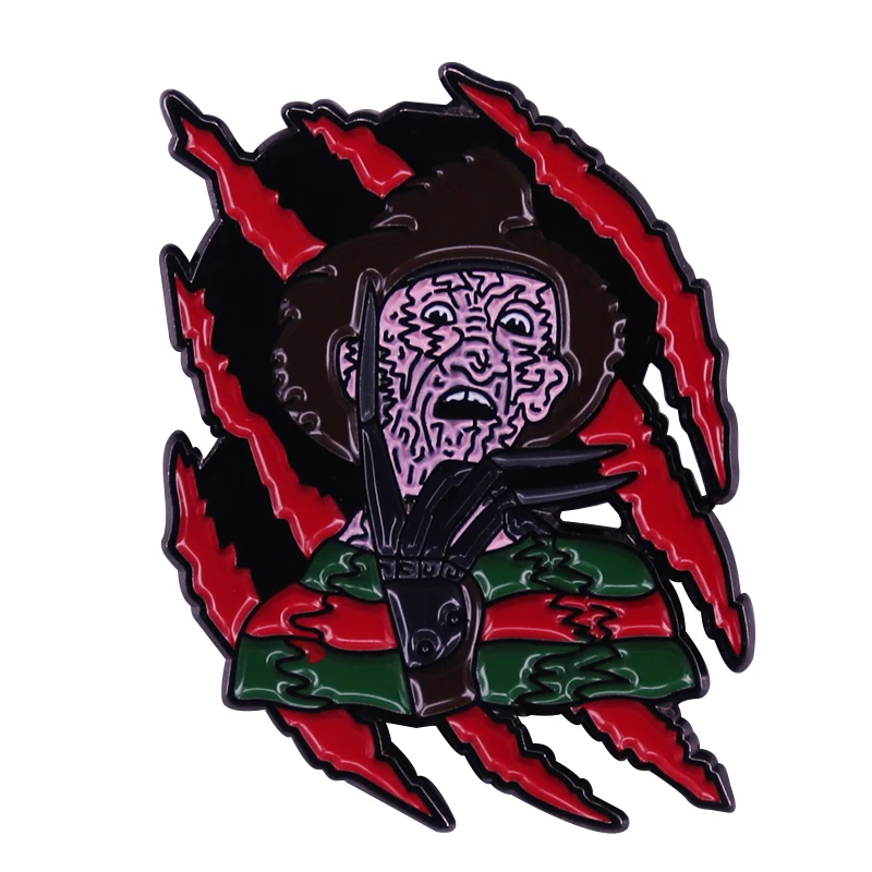 Эмалированная булавка Freddy Krueger Fan Art идеальное дополнение к любой коллекции