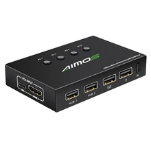 New AIMOS 4K@60Hz Switch 4 Port USB Switcher Selector 4 in 1 Out Switcher with Remote Control Sync Output Audio&Video
New AIMOS 4K@60Hz Switch 4 Port USB Switcher Selector 4 in 1 Out Switcher with Remote Control Sync Output Audio&Video