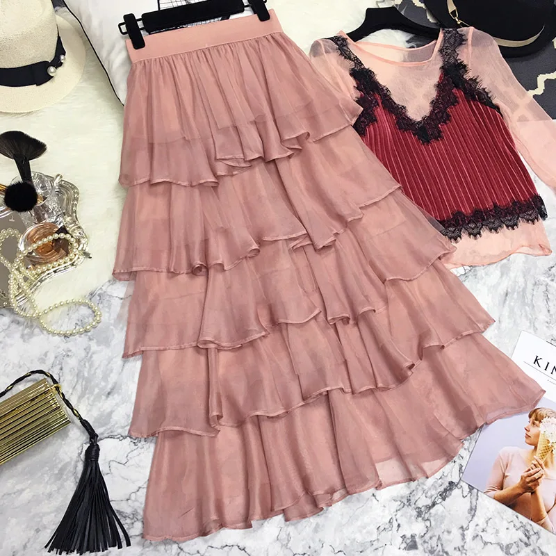 High Street Fashion Women Skirt Tiered Pleated Rose Pink Maxi Long Skirt Adult A Line Tiers Skirts Custom Made
High Street Fashion Women Skirt Tiered Pleated Rose Pink Maxi Long Skirt Adult A Line Tiers Skirts Custom Made