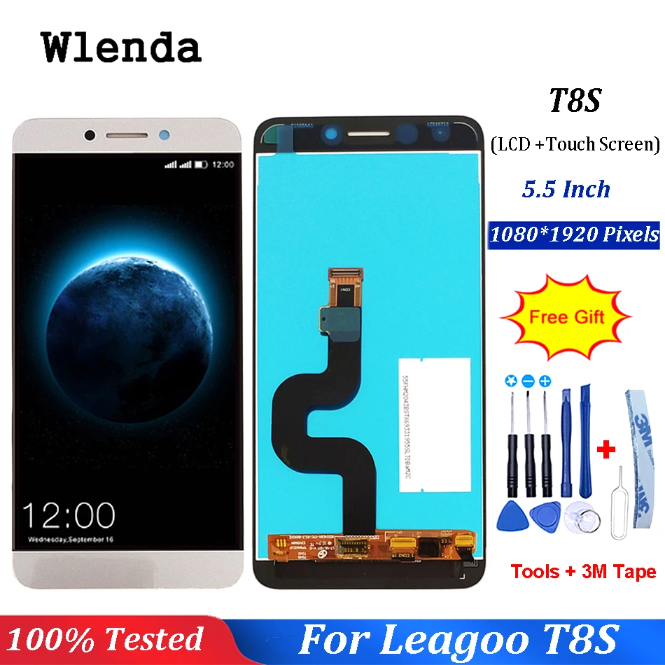 For LEAGOO T8S LCD Display+Touch Screen Digitizer Assembly 100% Original New LCD+5.5 inch Touch Digitizer for T8S+Free tools
For LEAGOO T8S LCD Display+Touch Screen Digitizer Assembly 100% Original New LCD+5.5 inch Touch Digitizer for T8S+Free tools