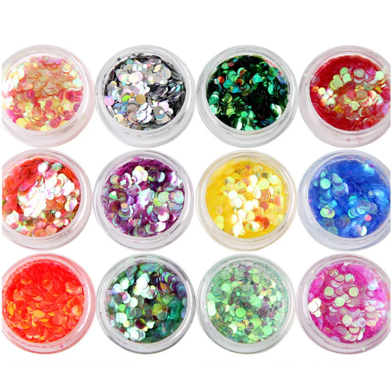 12box/set Nail Art Glitter Flake MIX 1MM;2MM;3MM Round Flake Mermaid Gradient Spangle For Nails Art Decoration Polyester Flakes
12box/set Nail Art Glitter Flake MIX 1MM;2MM;3MM Round Flake Mermaid Gradient Spangle For Nails Art Decoration Polyester Flakes