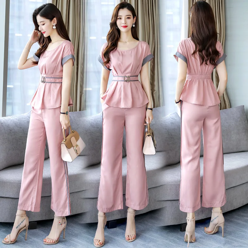 Royal Sister Set Two-Piece Set Elegant Summer Women's Pendant Sense Loose Pants Young-Style High-waisted Slimming Western Style
Royal Sister Set Two-Piece Set Elegant Summer Women's Pendant Sense Loose Pants Young-Style High-waisted Slimming Western Style