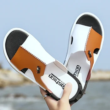 Hot Sandals Men Summer Slippers 2019 Fashion Peep Toe PU Flip Flops Shoes Male Outdoor Non-slip Flat Beach Slides Big Size 38-46
Hot Sandals Men Summer Slippers 2019 Fashion Peep Toe PU Flip Flops Shoes Male Outdoor Non-slip Flat Beach Slides Big Size 38-46