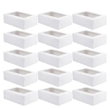 20Pcs Muffin Cake Boxes Paper Cake Packing Boxes Dessert Container Cookies Biscuit Boxes Six-Grid Food Storage Take-Out Boxes
20Pcs Muffin Cake Boxes Paper Cake Packing Boxes Dessert Container Cookies Biscuit Boxes Six-Grid Food Storage Take-Out Boxes