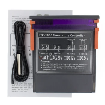 Digital Temperature Controller Thermostat Thermoregulator incubator Relay LED 10A Heating Cooling STC-1000 STC 1000 12V 24V 220V
Digital Temperature Controller Thermostat Thermoregulator incubator Relay LED 10A Heating Cooling STC-1000 STC 1000 12V 24V 220V
