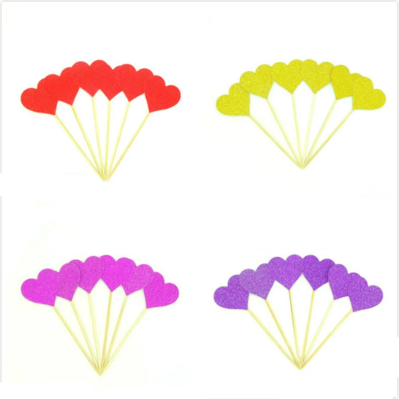 30PCs/set Colored Bling Heart Shape Insert Cards with Toothpick for Wedding Birthday Party Baby Shower Cupcake Toppers Cake Flag
30PCs/set Colored Bling Heart Shape Insert Cards with Toothpick for Wedding Birthday Party Baby Shower Cupcake Toppers Cake Flag