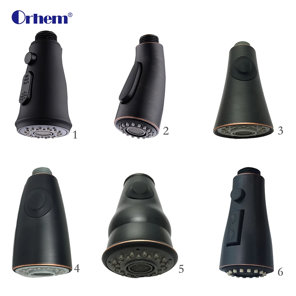 Black Kitchen Pull Out Down Sprayer Faucet Accessories Spray Shower Head